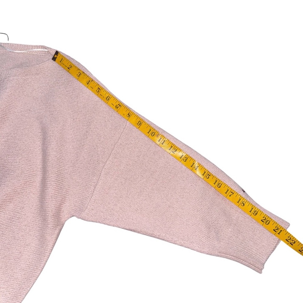 NWT Tommy Hilfiger Metallic Knit Sweater Light Pink 3/4 Sleeve Pullover Sz Large - Picture 9 of 9